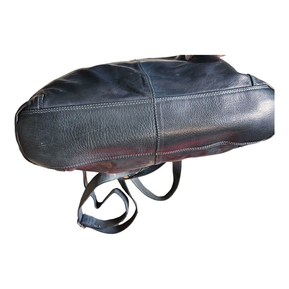 Gianni Conti Handbag Shoulder Crossbody Strap Navy 100% Leather Made Italy - Picture 3 of 15